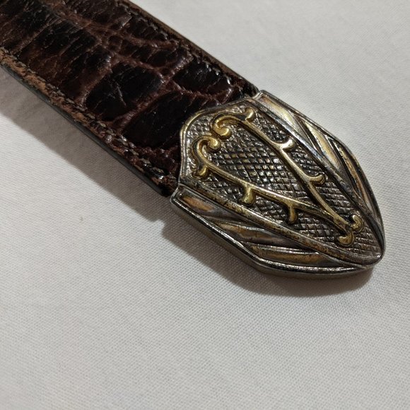 30"-34" Five-Slotted Buckleworks Genuine Leather Belt - Picture 3 of 10